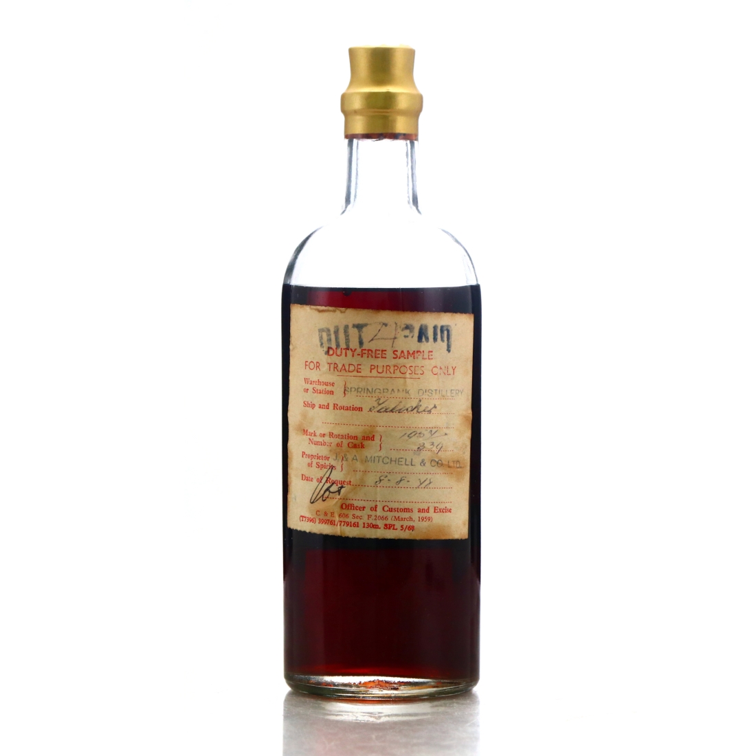 Talisker 1957 Cadenhead's 21 Year Old Duty Free Sample 43.5cl