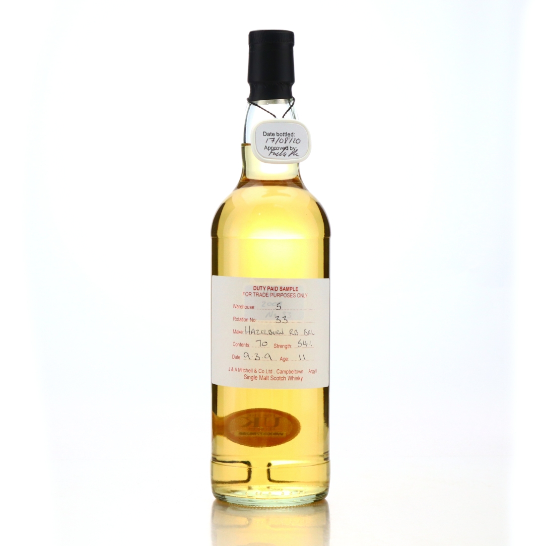 Hazelburn 2009 Duty Paid Sample 11 Year Old / Refill Bourbon Barrel