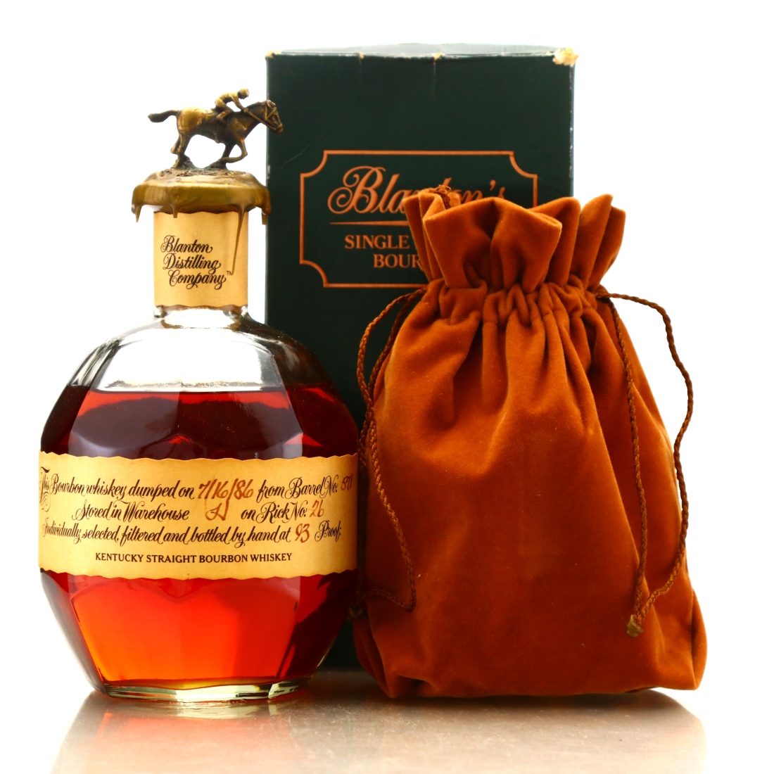 Blanton's Single Barrel dumped 1986