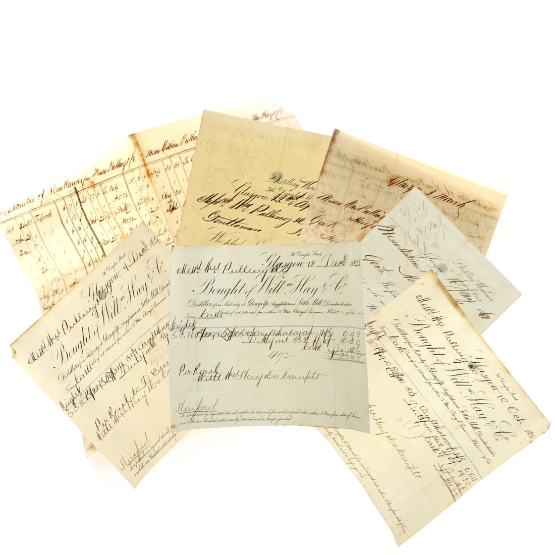 Littlemill Distillery Documents Dated 1860s and 1870s