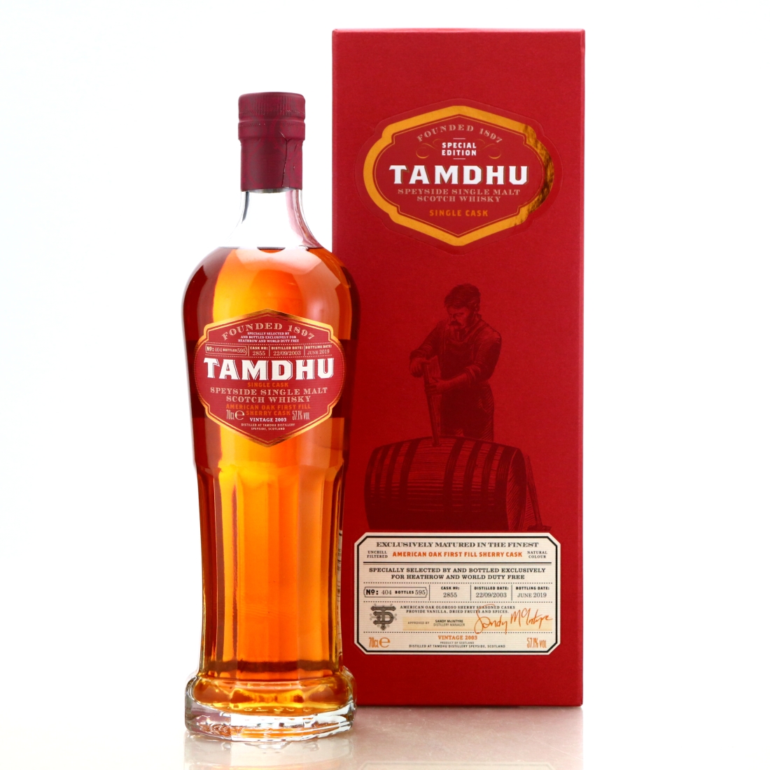 Tamdhu 2003 Single Cask #2855 / Heathrow 