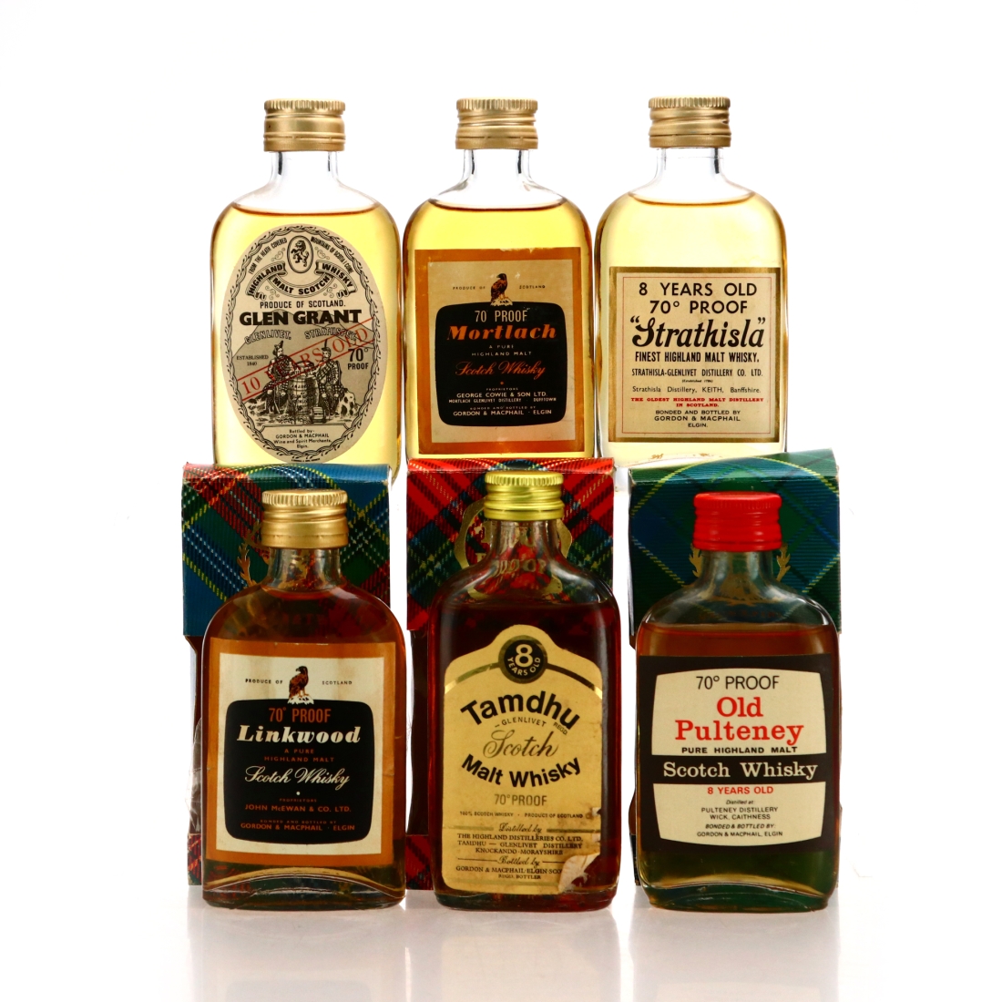 Gordon and MacPhail Miniature 1970s x 6