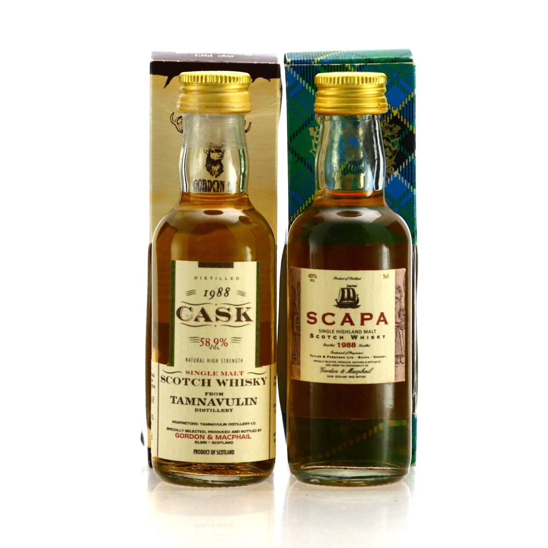 Tamnavulin Cask Strength and Scapa 1988 Gordon and MacPhail Miniature 2 x 5cl