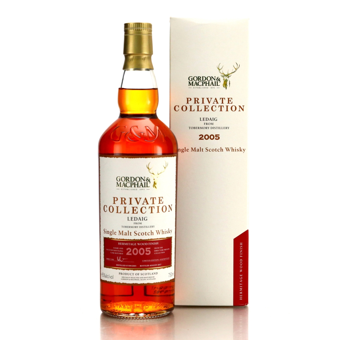 Ledaig 2005 Gordon and MacPhail 11 Year Old Private Collection 75cl / Hermitage Wood Finish - US Import