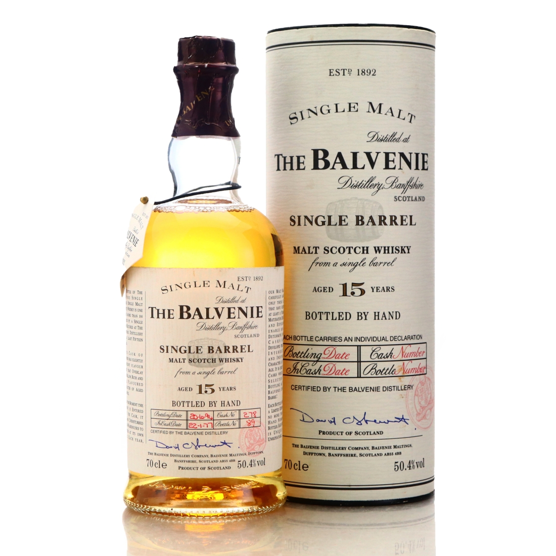 Balvenie 1977 Single Barrel 15 Year Old #278