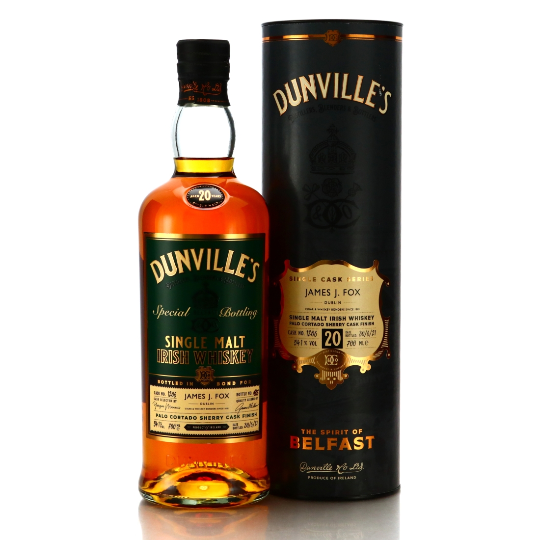 Dunville's 20 Year Old Single Sherry Cask Finish #1206