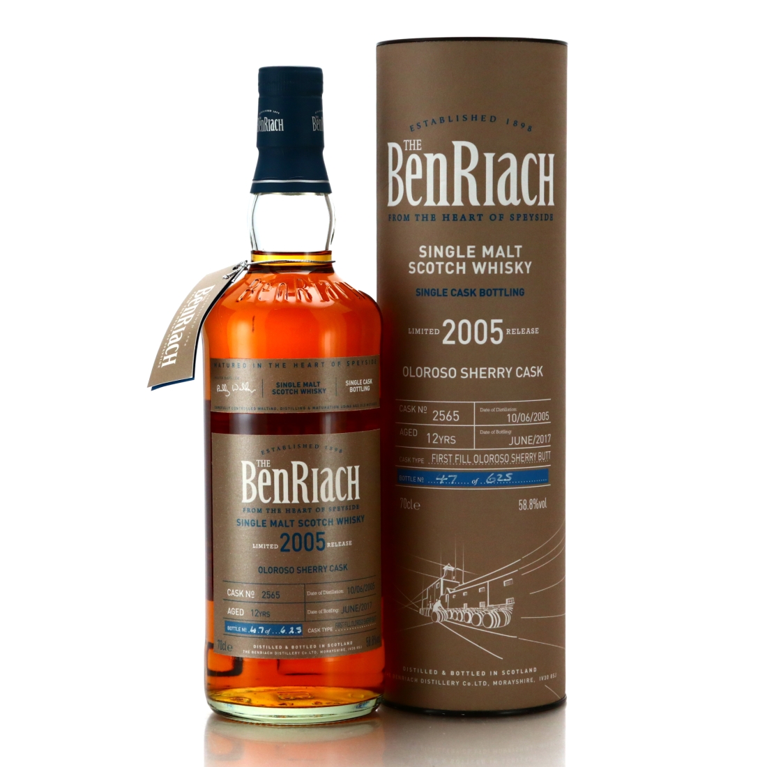 Benriach 2005 Single Oloroso Cask 12 Year Old #2565