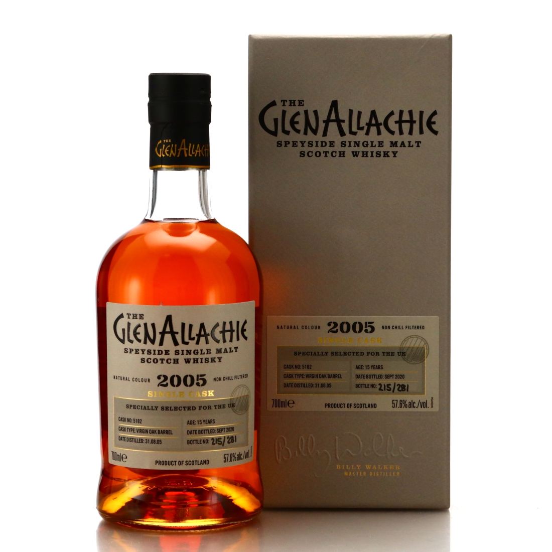 Glenallachie 2005 Single Virgin Cask 15 Year Old #5182 / UK