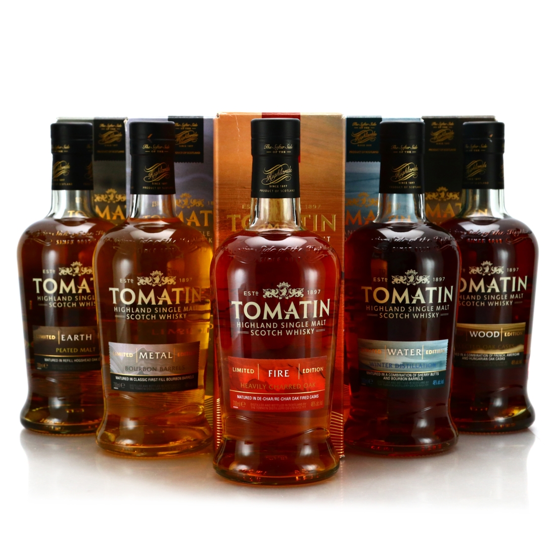 Tomatin Five Virtues Series 5 x 70cl