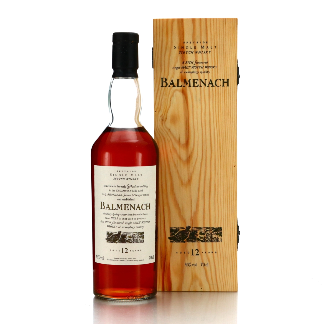 Balmenach 12 Year Old Flora and Fauna / Wooden Box