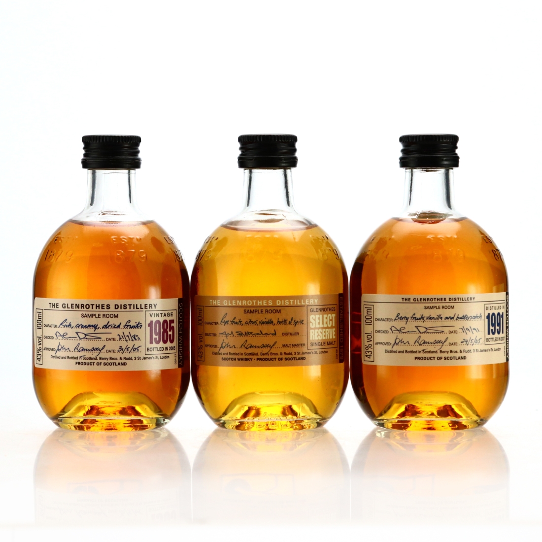 Glenrothes Triple Pack 3 x 10cl / including 1985 Vintage
