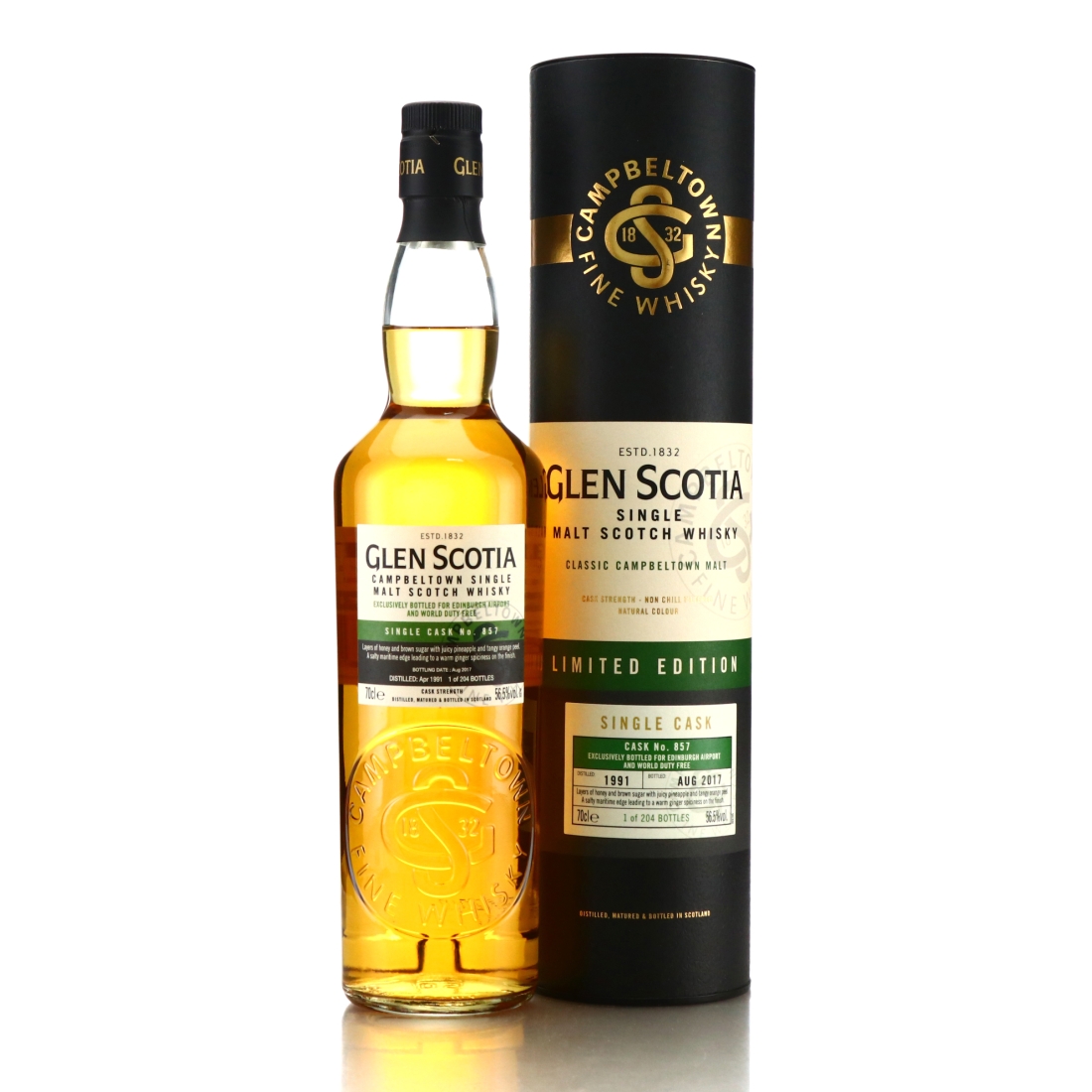 Glen Scotia 1991 Single Cask #857 / Edinburgh Airport