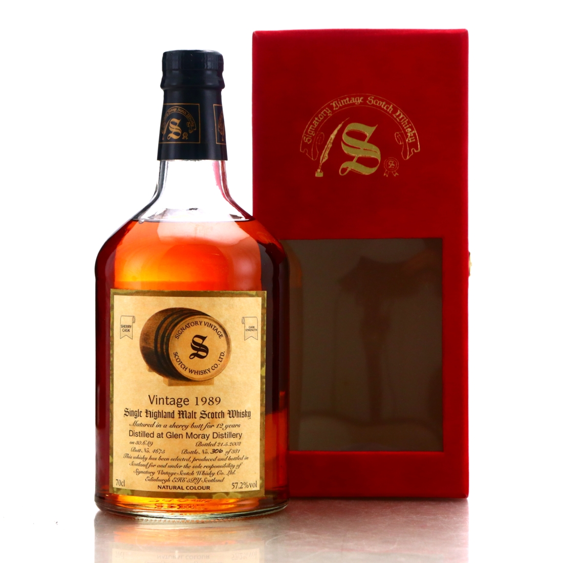 Glen Moray 1989 Signatory Vintage 12 Year Old Sherry Cask