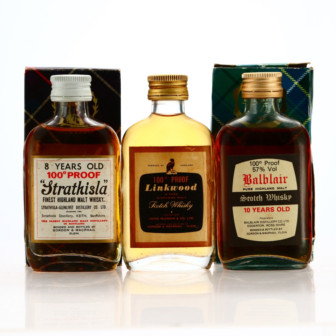 Single Malt Miniatures x 3 / includes Linkwood