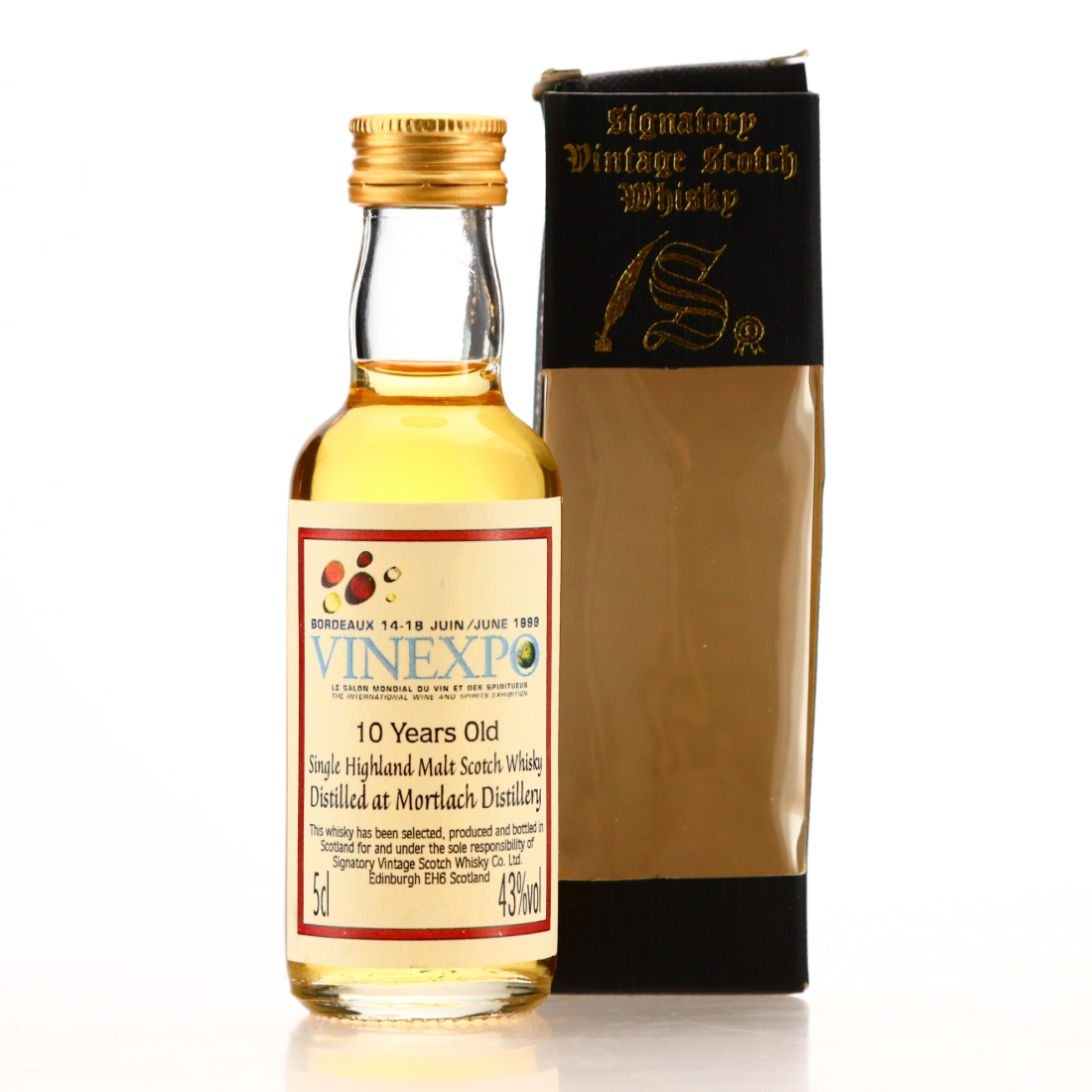 Mortlach 10 Year Old Signatory Vintage Miniature / Vinexpo 1999
