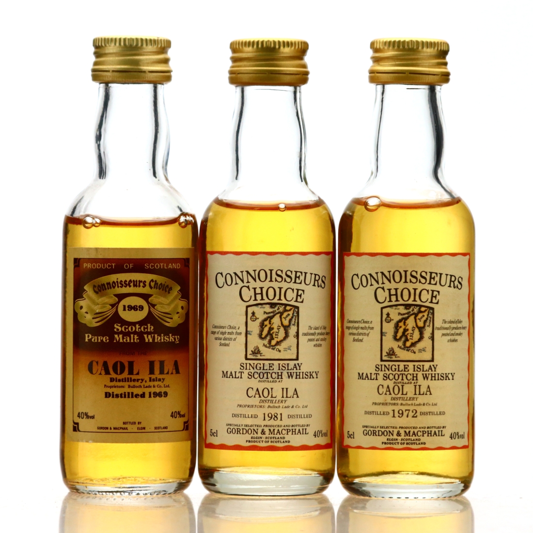 Caol Ila Miniatures x 3