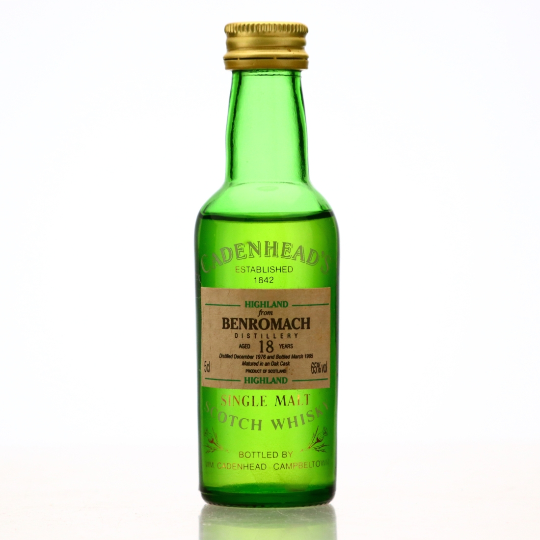 Benromach 1976 Cadenhead's 18 Year Old Miniature