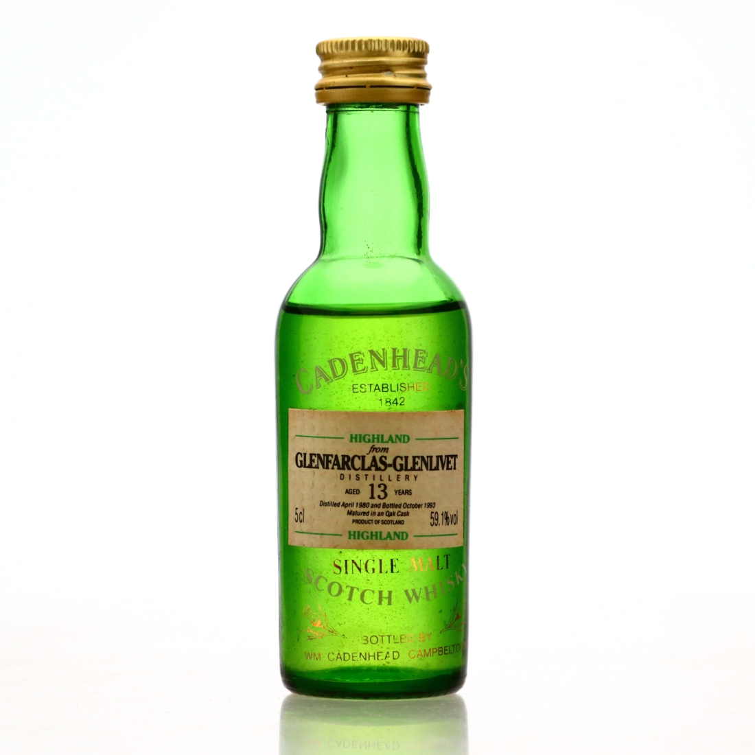 Glenfarclas 1980 Cadenhead's 13 Year Old Miniature