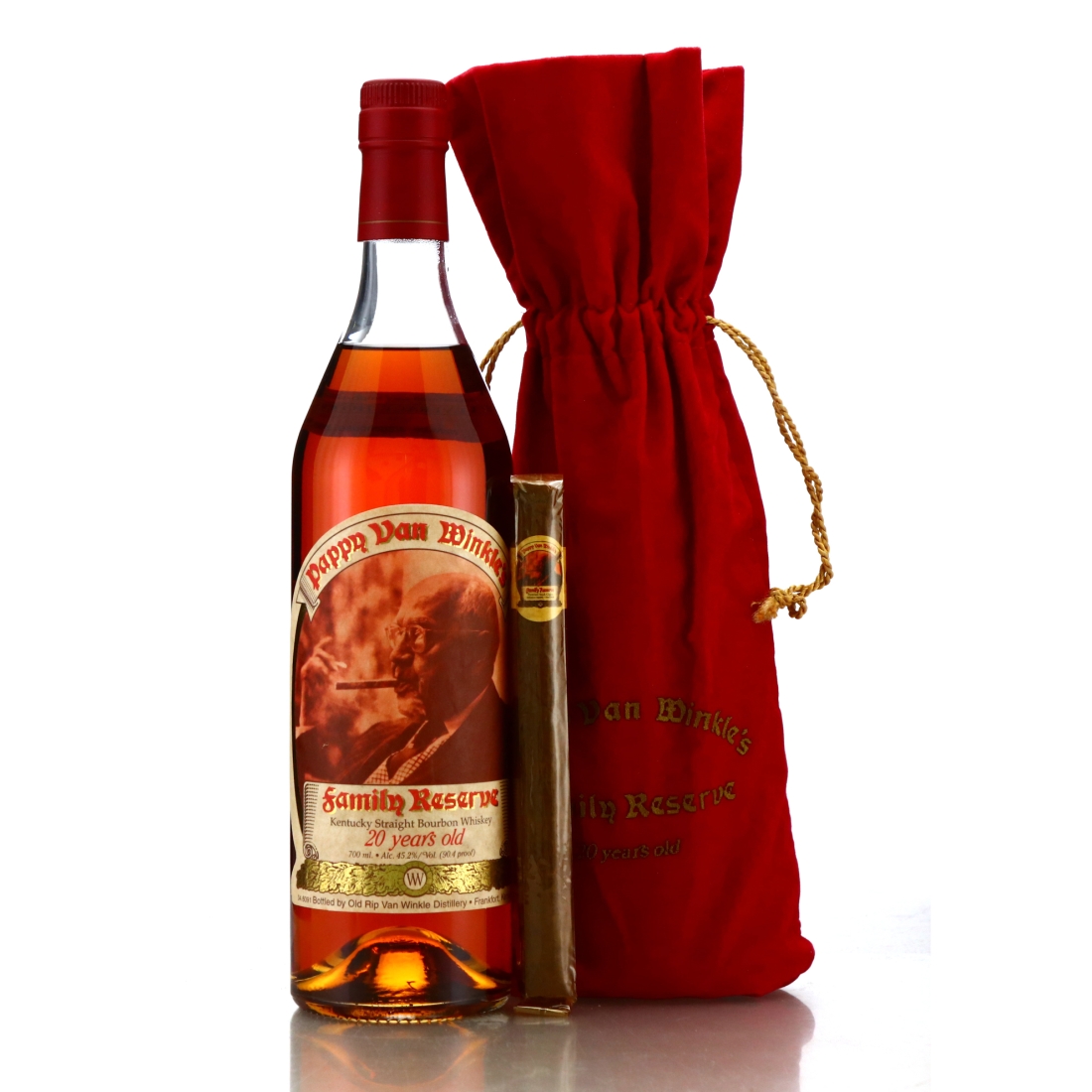 Pappy Van Winkle 20 Year Old Family Reserve 70cl pre-2007 / Stitzel-Weller - includes Cigar