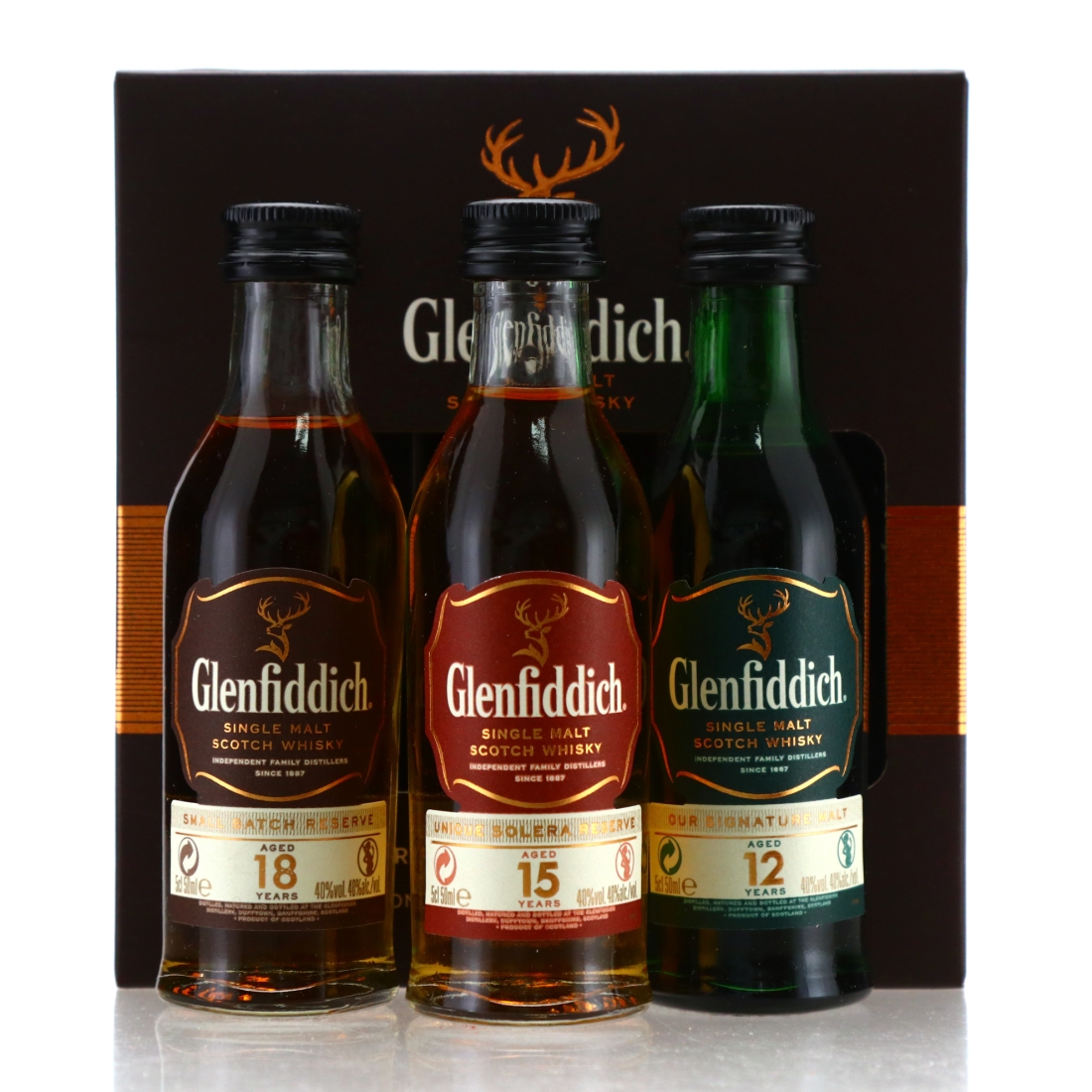 Glenfiddich The Family Collection Miniature x 3