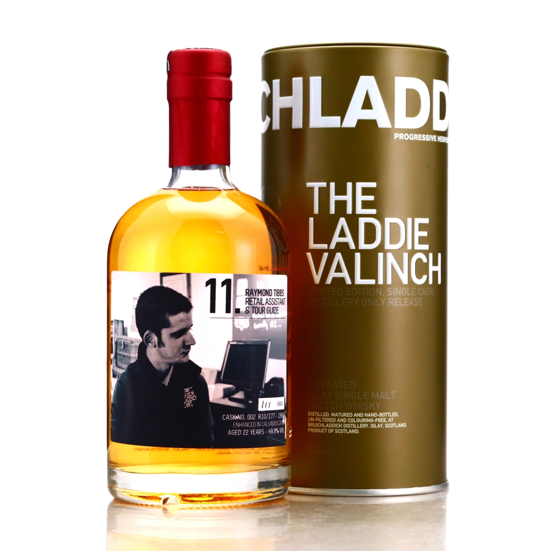 Bruichladdich 1992 Raymond Tibbs Valinch 22 Year Old / Calvados Finish
