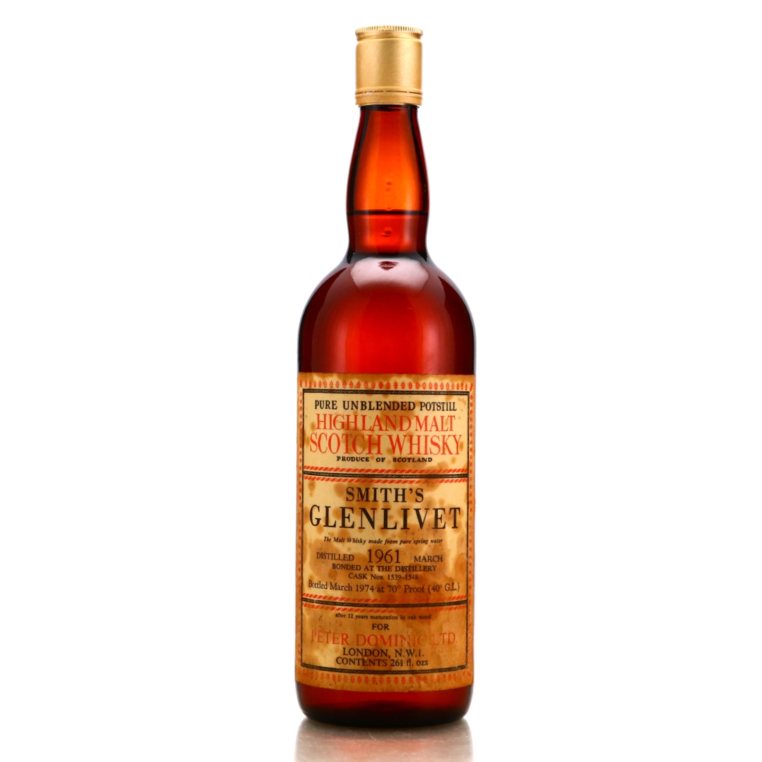 Glenlivet 1961 Peter Dominic 12 Year Old