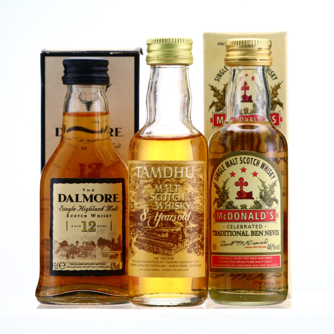 Single Malt Miniatures x 3