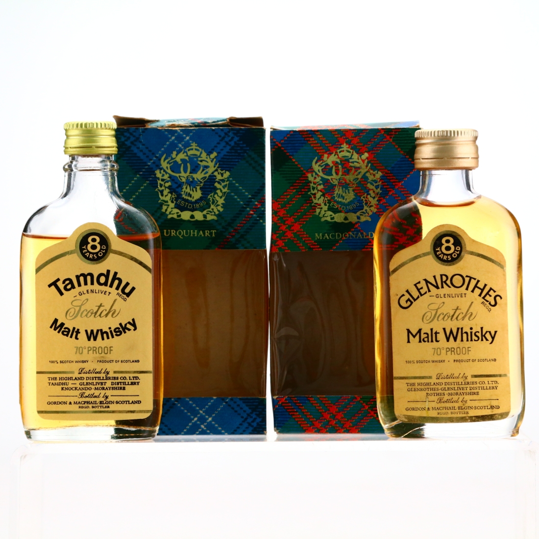 Glenrothes & Tamdhu 8 Year Old Gordon and MacPhail Miniature x 2