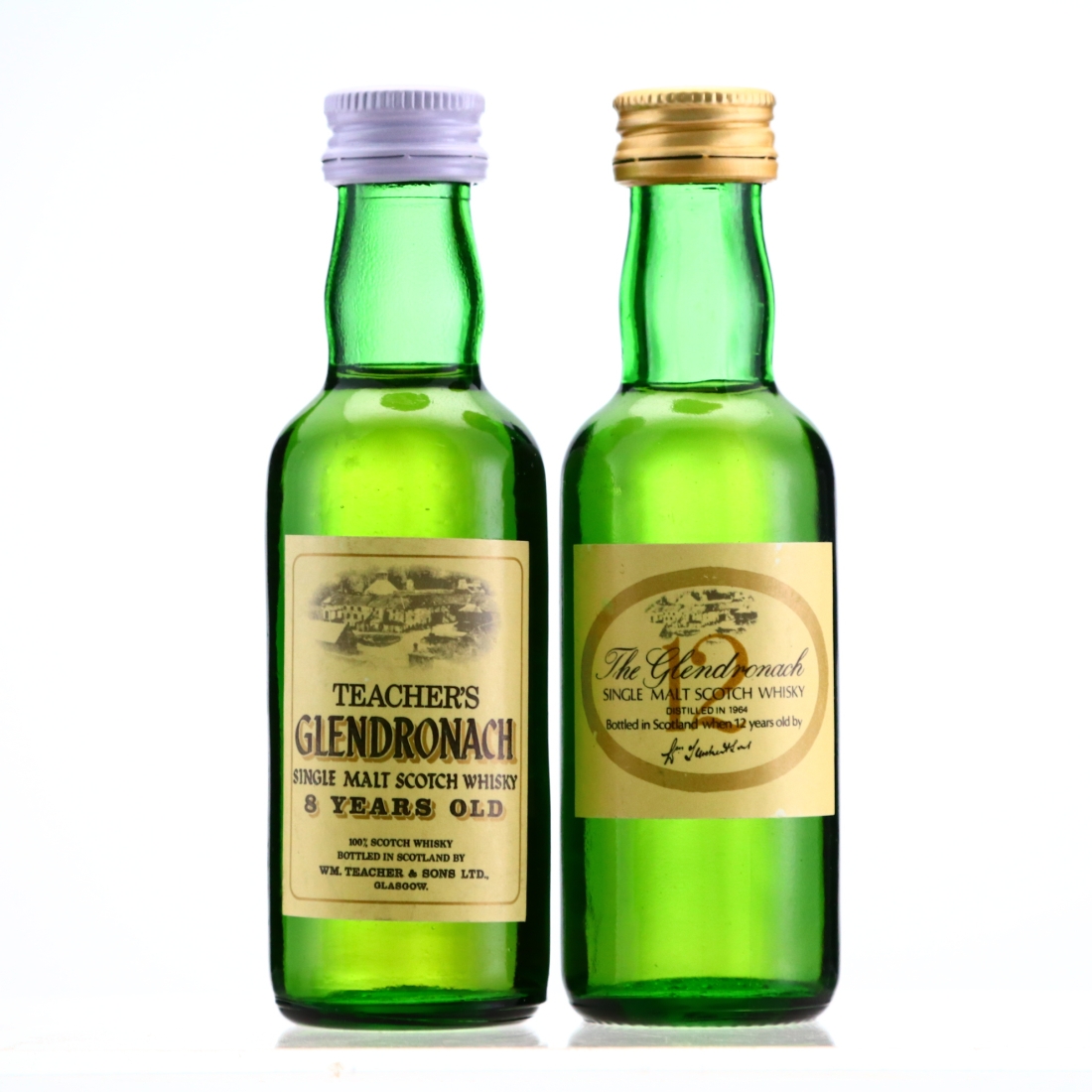 Glendronach Teacher's Miniature x 2 1970s-80s