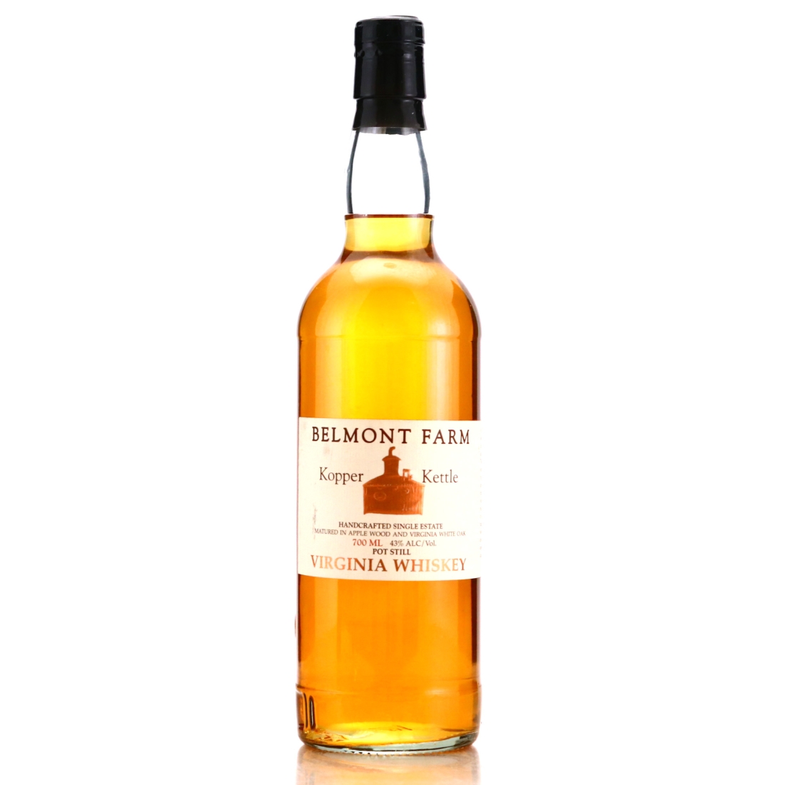 Belmont Farm 4 Year Old Kopper Kettle Pot Still Virginia Whiskey
