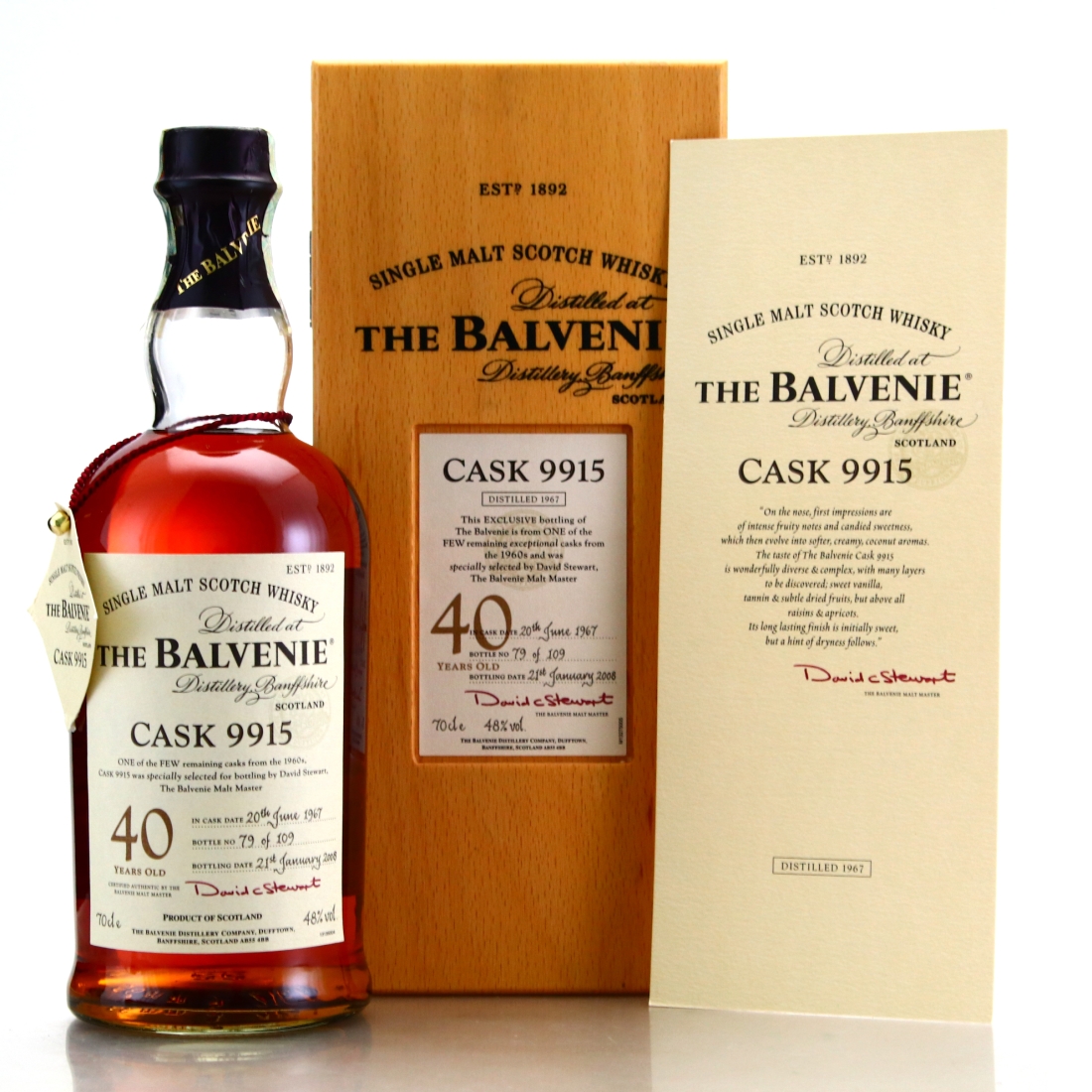 Balvenie 1967 Single Cask 40 Year Old #9915