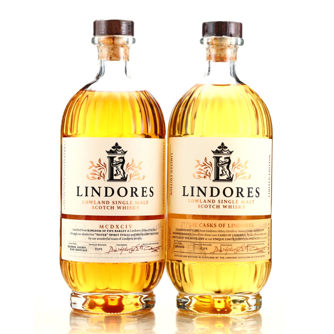 Lindores Single Malt Commemorative First Release & Limited Edition 2 x 70cl