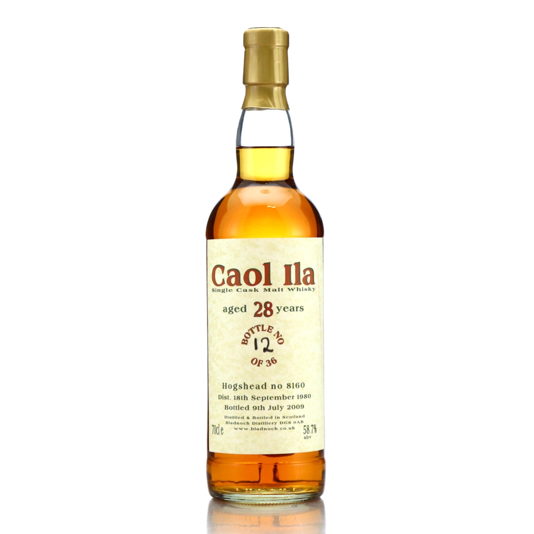 Caol Ila 1980 Bladnoch Forum 28 Year Old