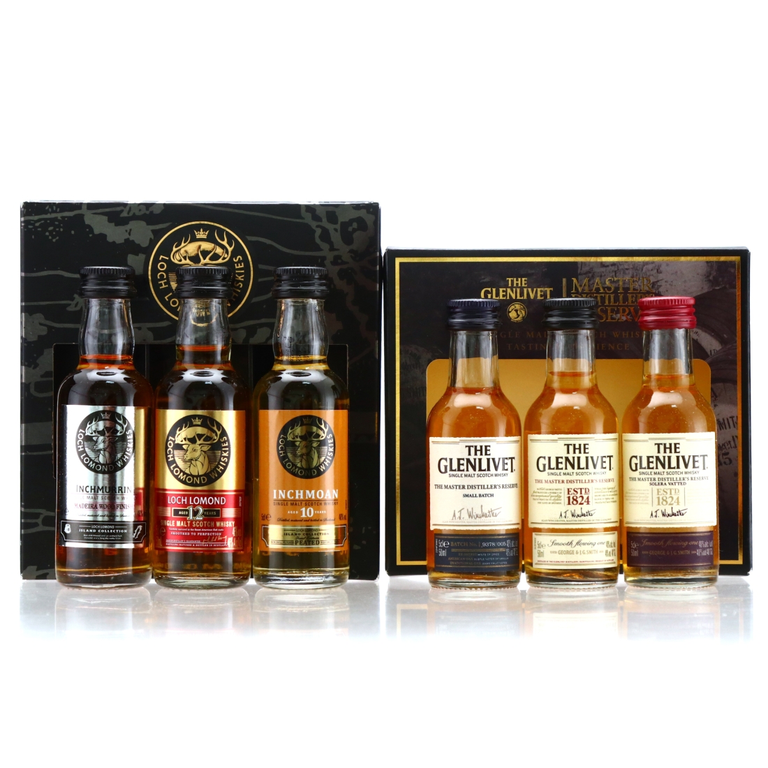 Glenlivet and Loch Lomond Miniature Gift Pack x 2