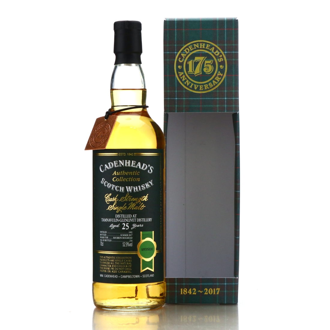 Tamnavulin 1992 Cadenhead's 25 Year Old / 175th Anniversary