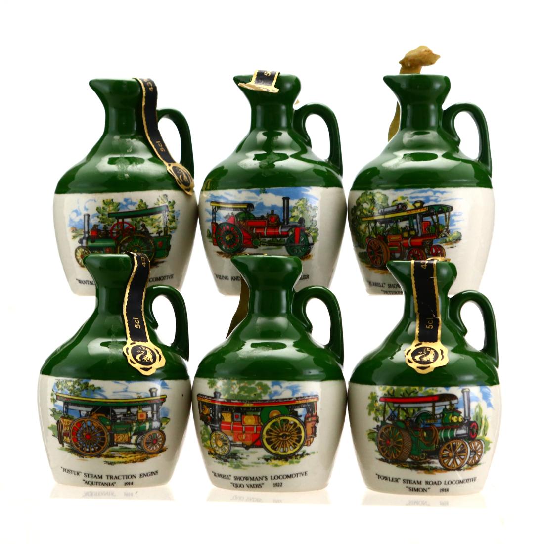 Rutherford's Whisky Ceramics Miniatures x 6 / Traction & Steam Engines ...