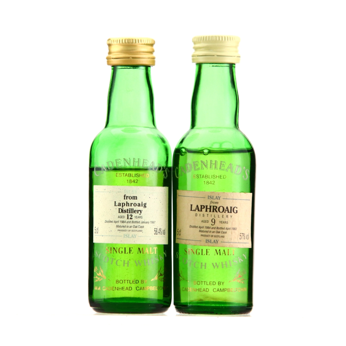 Laphroaig 1984 Cadenhead's Miniature x 2