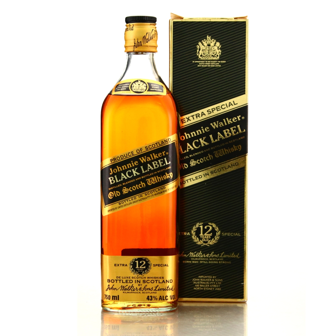 Johnnie Walker Black Label 12 Year Old 75cl / Australian Import