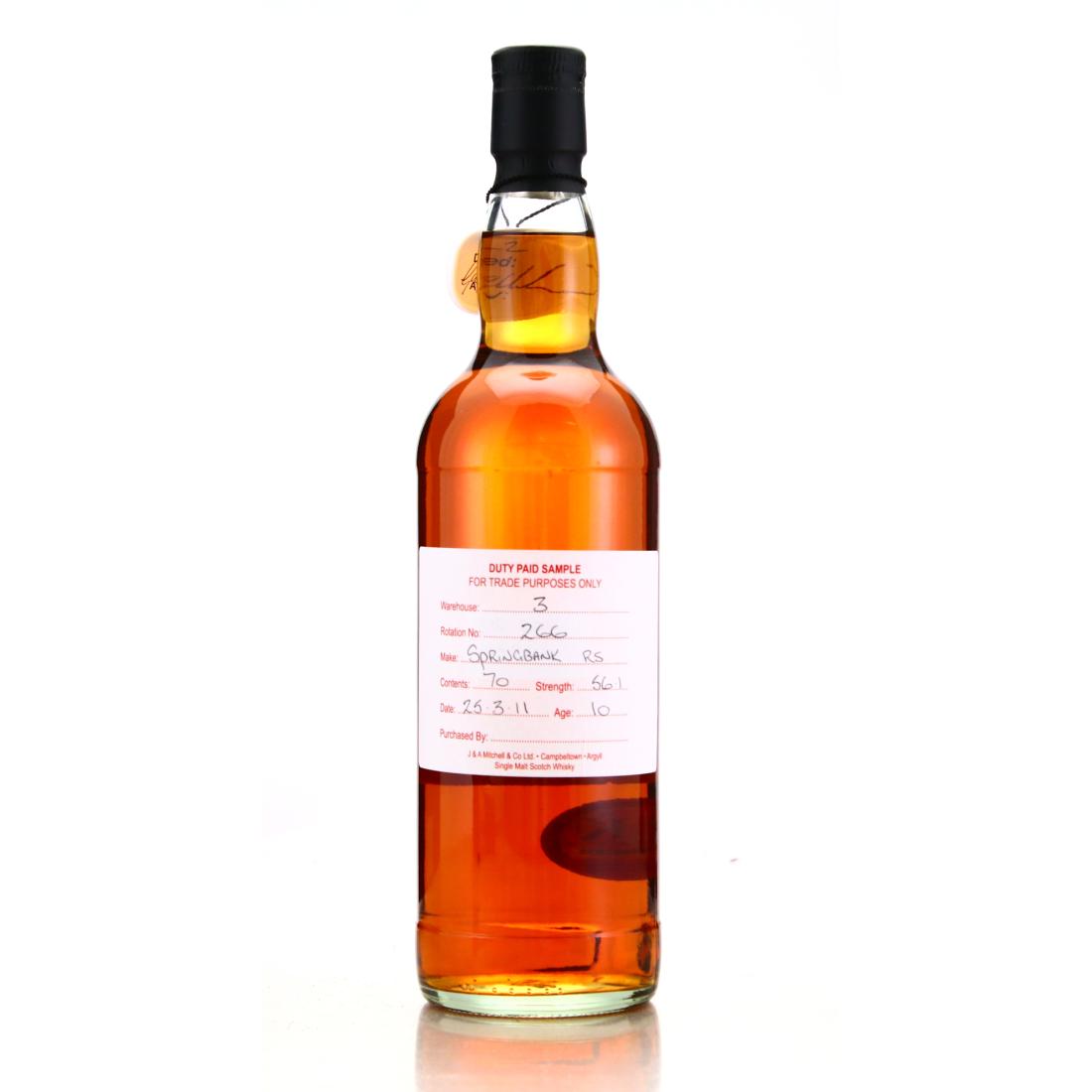 Springbank 2011 Duty Paid Sample 10 Year Old / Refill Sherry