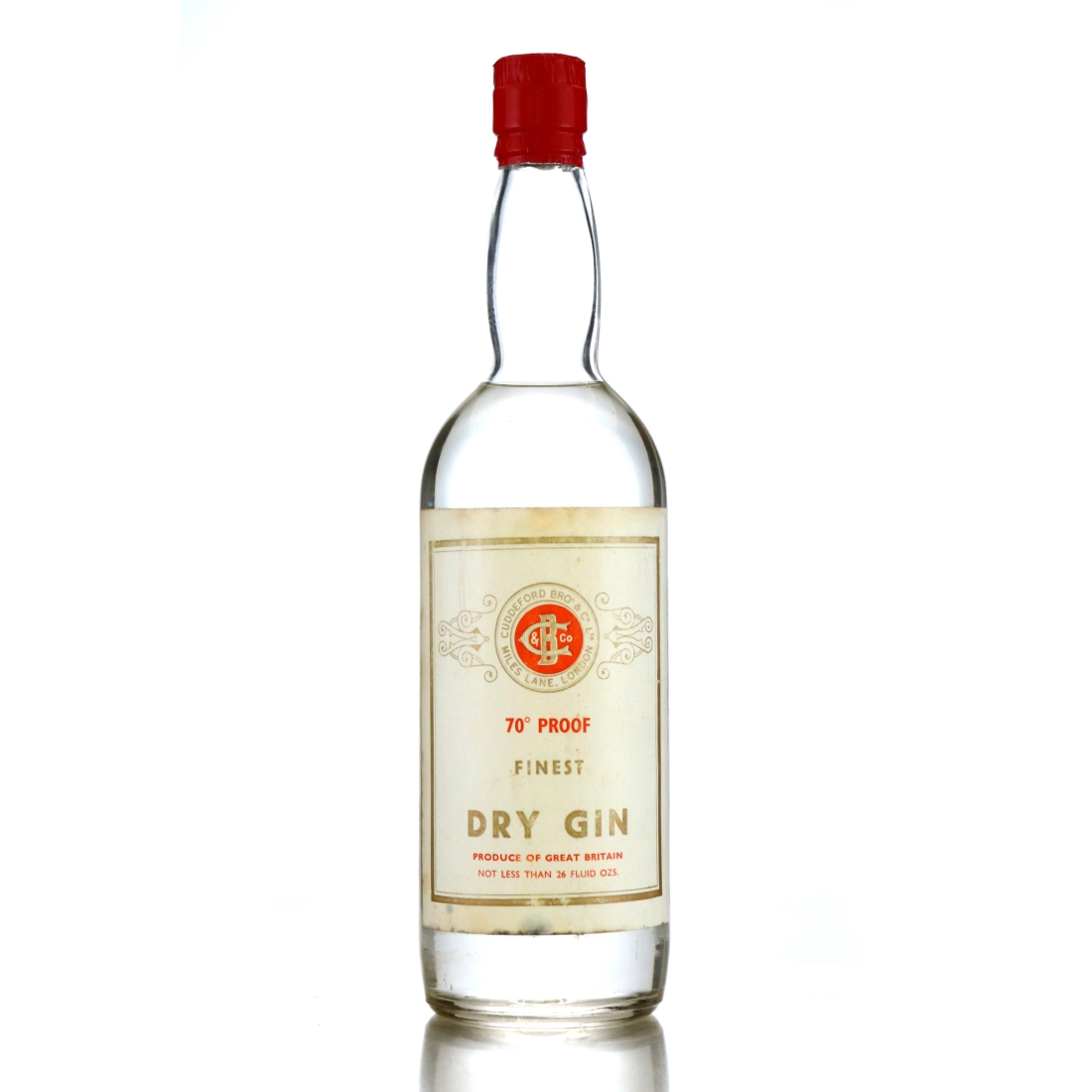 Cuddeford Bros & Co Finest Dry Gin circa 1930-40s