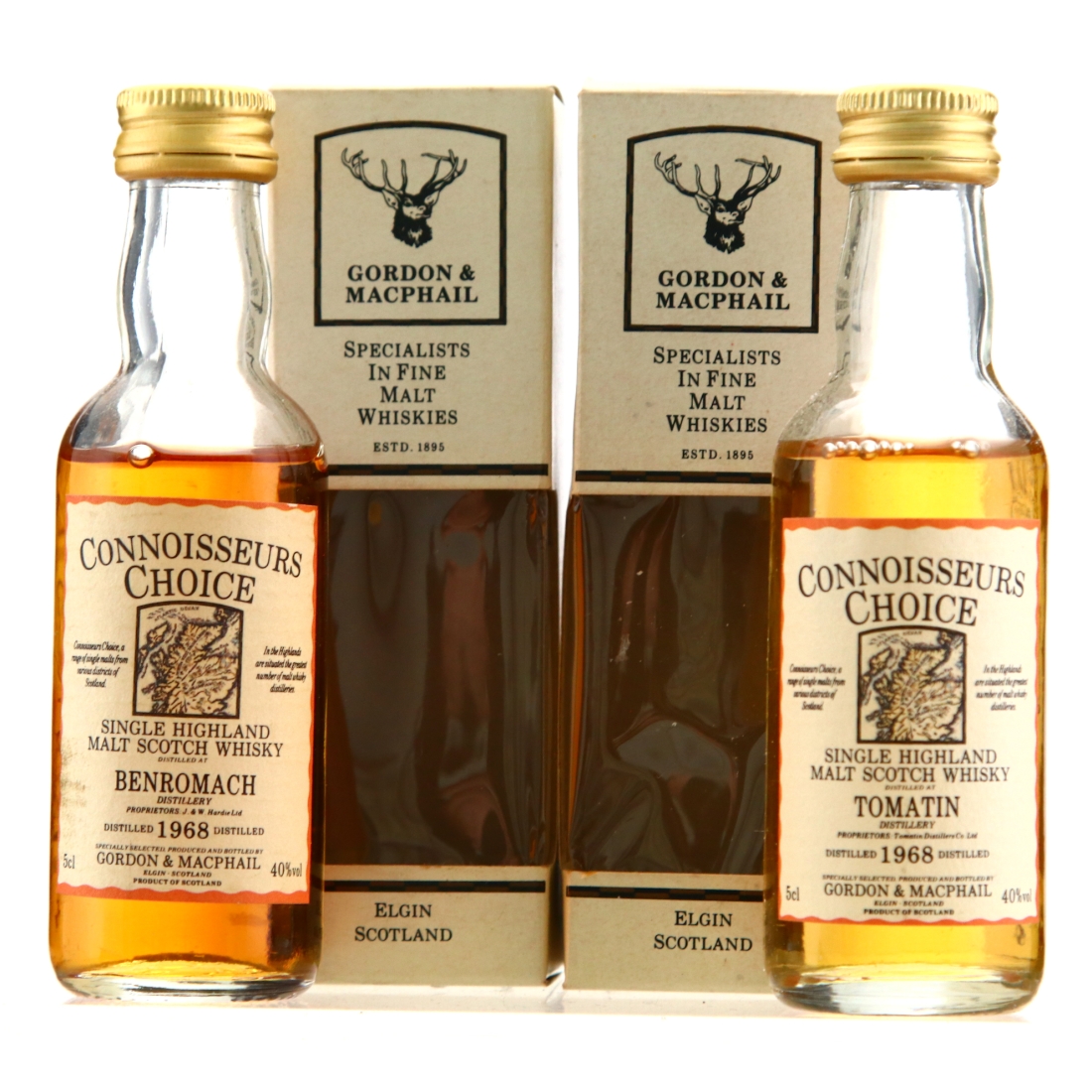 Gordon and MacPhail 1968 Miniature x 2