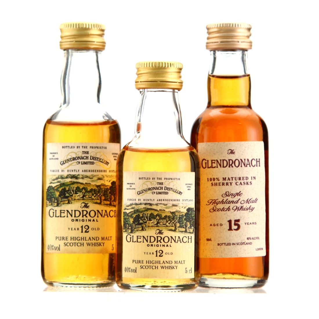 Glendronach Miniature x 3