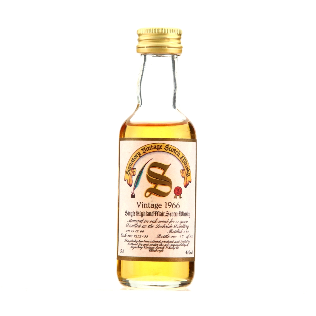 Lochside 1966 Signatory Vintage 22 Year Old Miniature