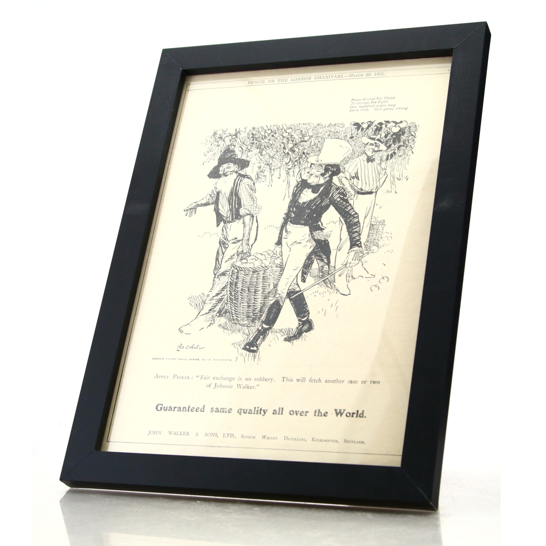 Johnnie Walker 1913 Punch Advert Framed