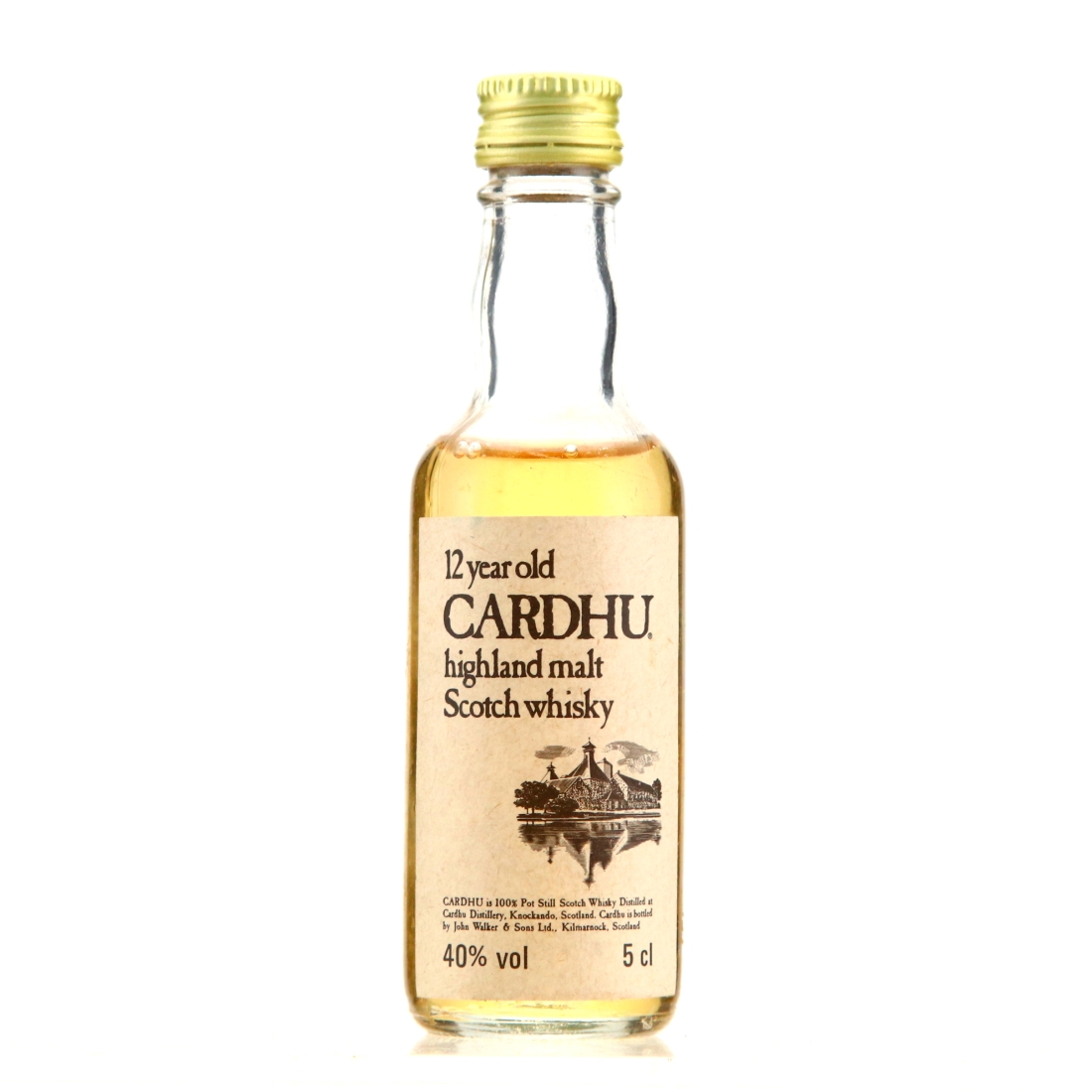 Cardhu 12 Year Old John Walker and Sons Miniature