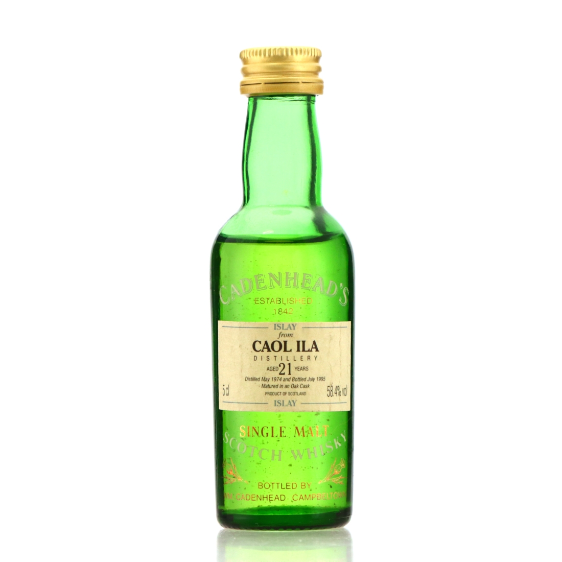 Caol Ila 1974 Cadenhead's 21 Year Old Miniature