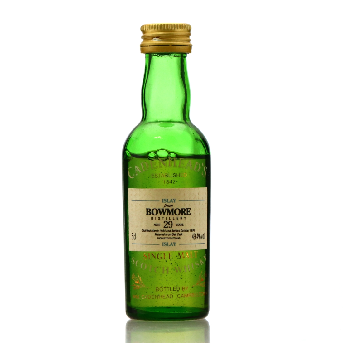 Bowmore 1964 Cadenhead's 29 Year Old Miniature