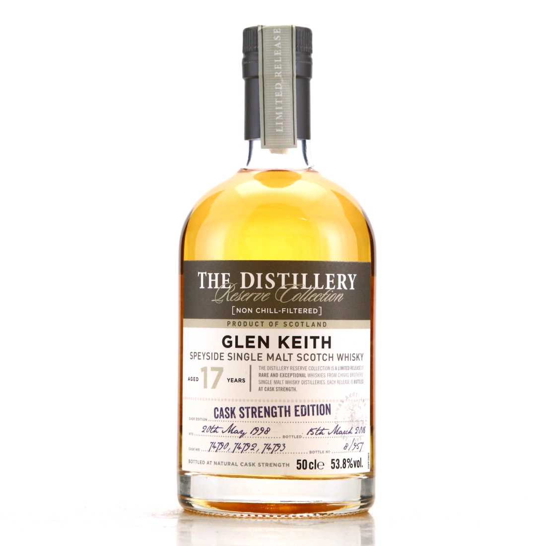 Glen Keith 1998 Reserve Collection 17 Year Old / Cask Strength Edition