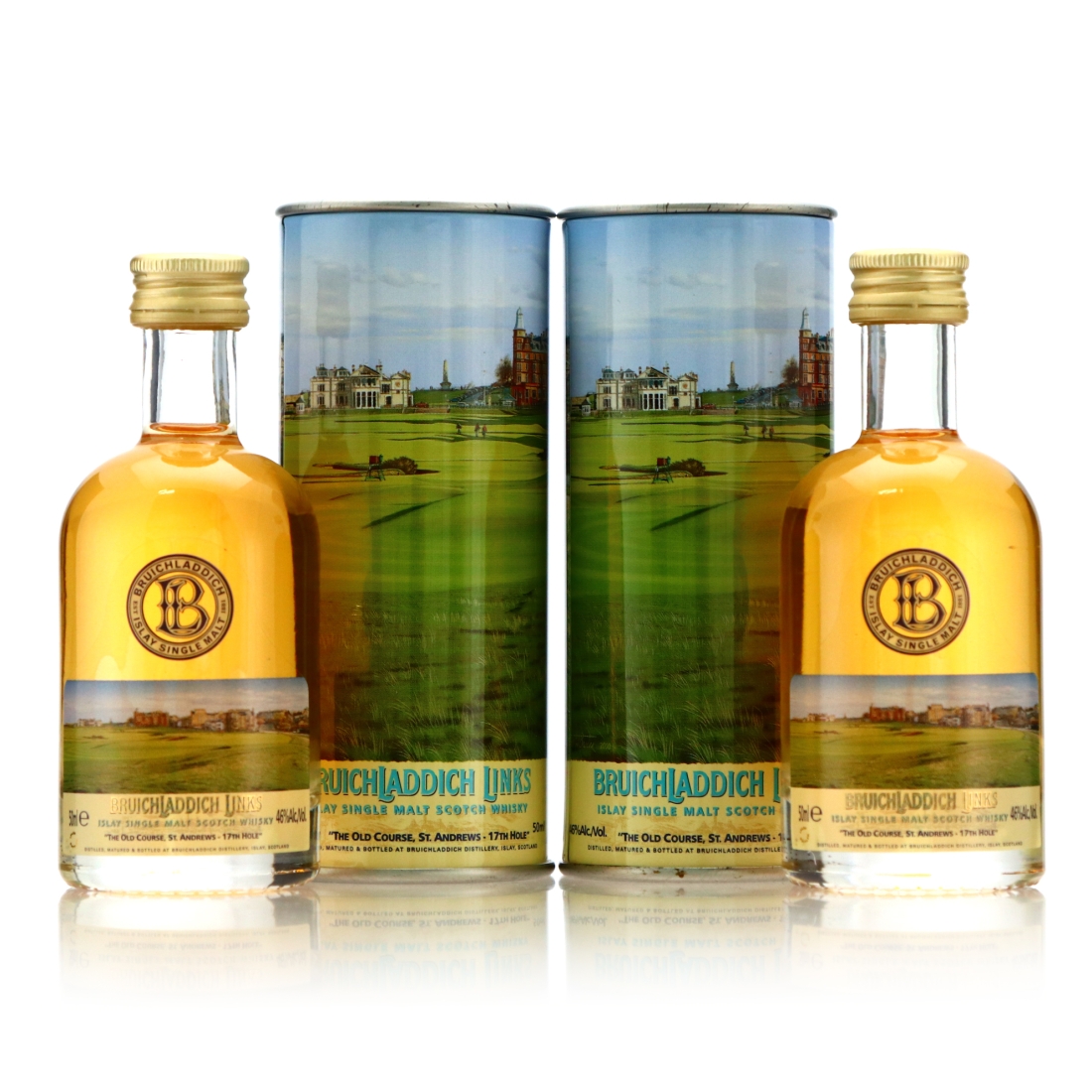 Bruichladdich Links 14 Year Old Miniatures 2 x 5cl / Old Course St Andrews
