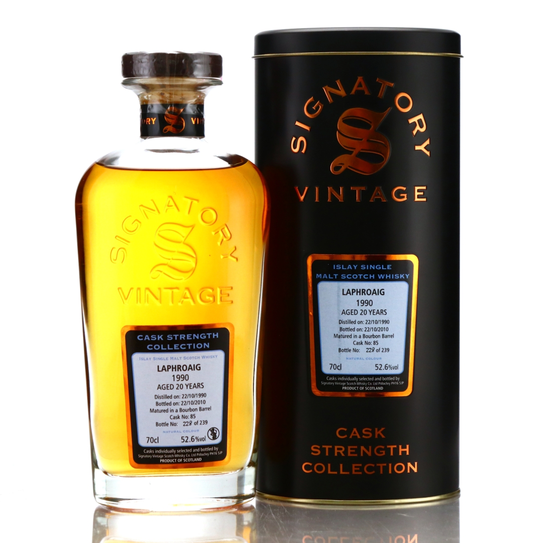 Laphroaig 1990 Signatory Vintage 20 Year Old Cask Strength